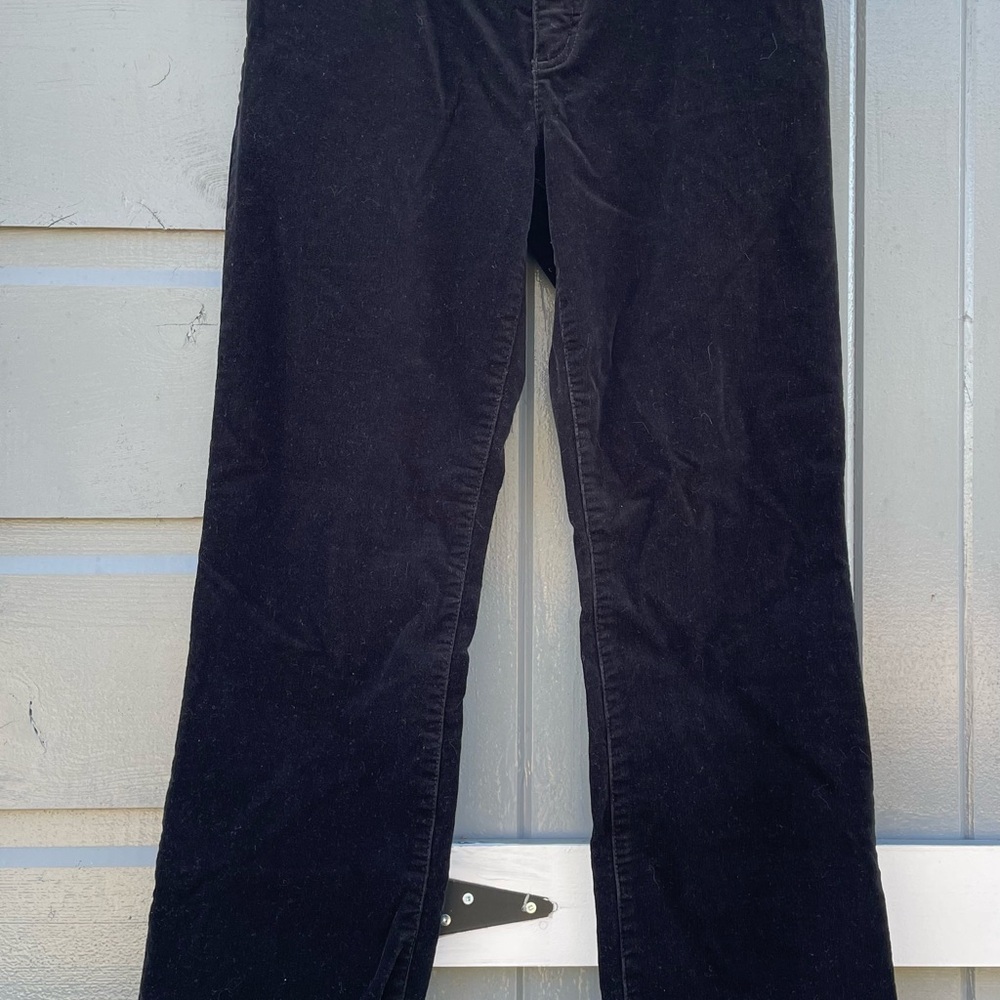 Lauren Ralph Lauren Black Straight Leg‎ Corduroy Pants